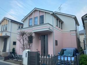 松戸市　K様　屋根・外壁塗装工事　やわらかなピンクへイメージチェンジ☆