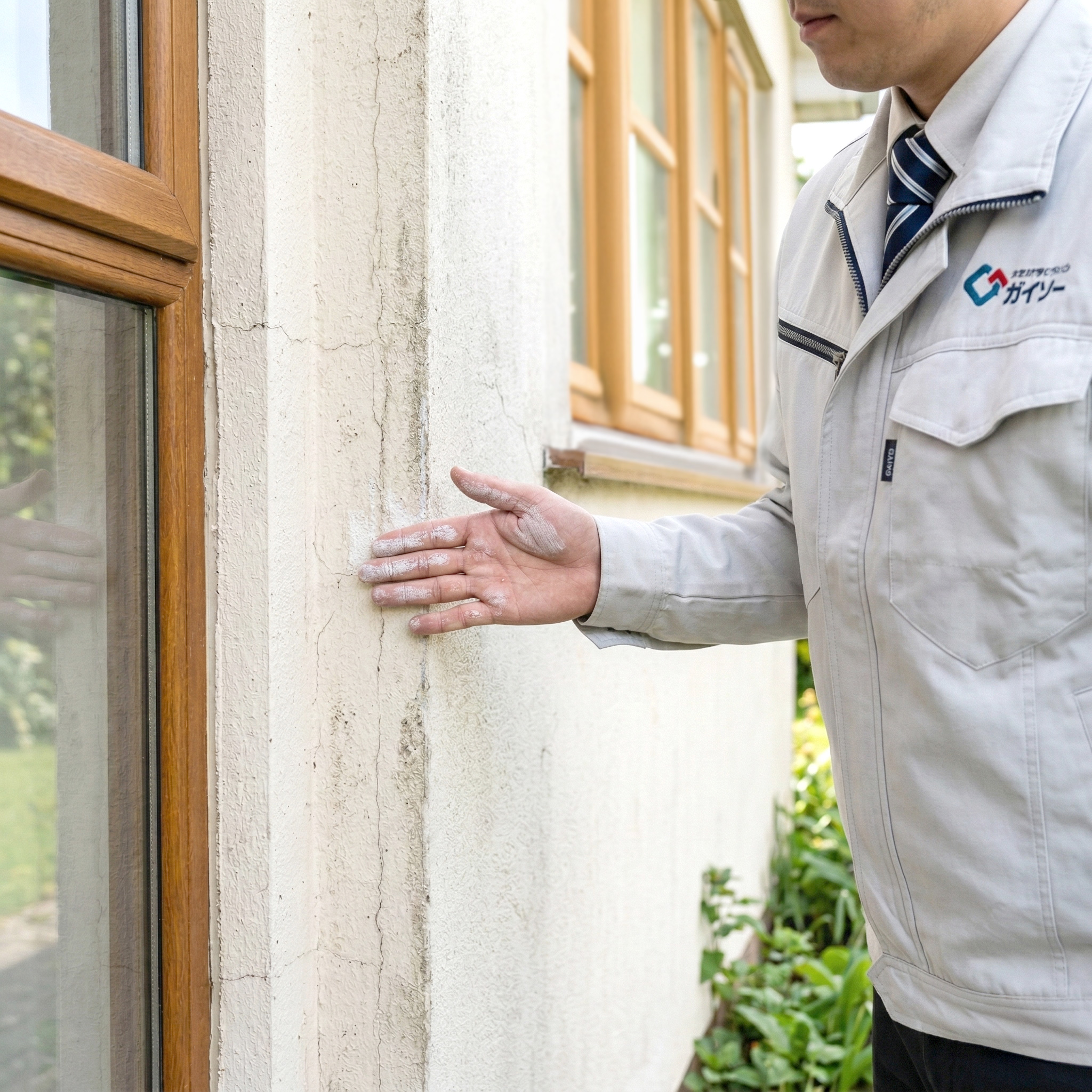 工事前の段取りや見積の内容を確認している外装工事のイメージ